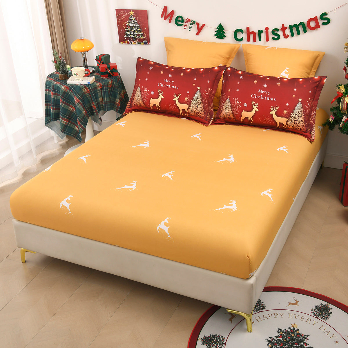 Lenjerie 5D Finet 6 Piese, cu Elastic, Imprimeu Digital Identic cu Poza, Merry Christmas-P11445