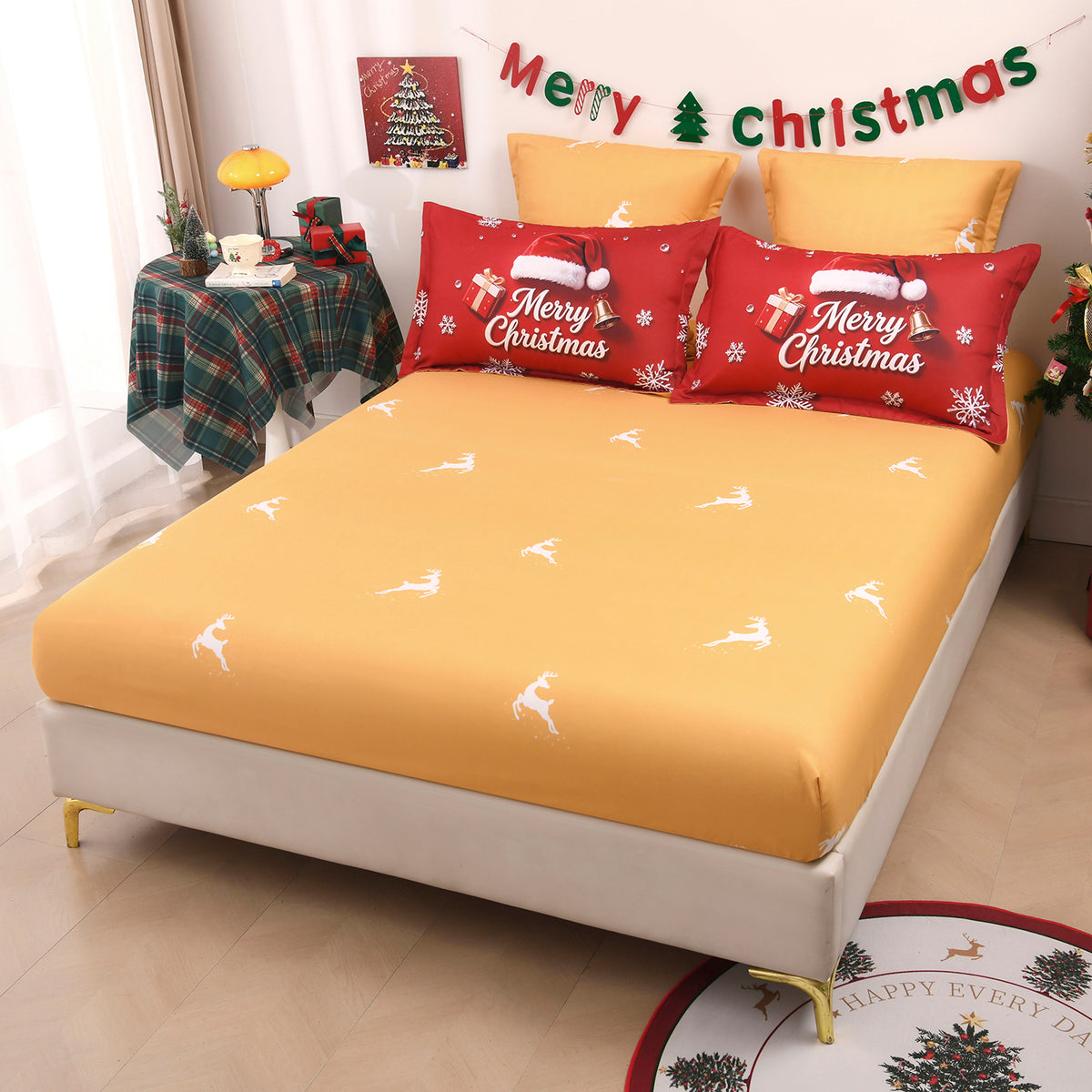 Lenjerie 5D Finet 6 Piese, cu Elastic, Imprimeu Digital Identic cu Poza, Merry Christmas-P11446