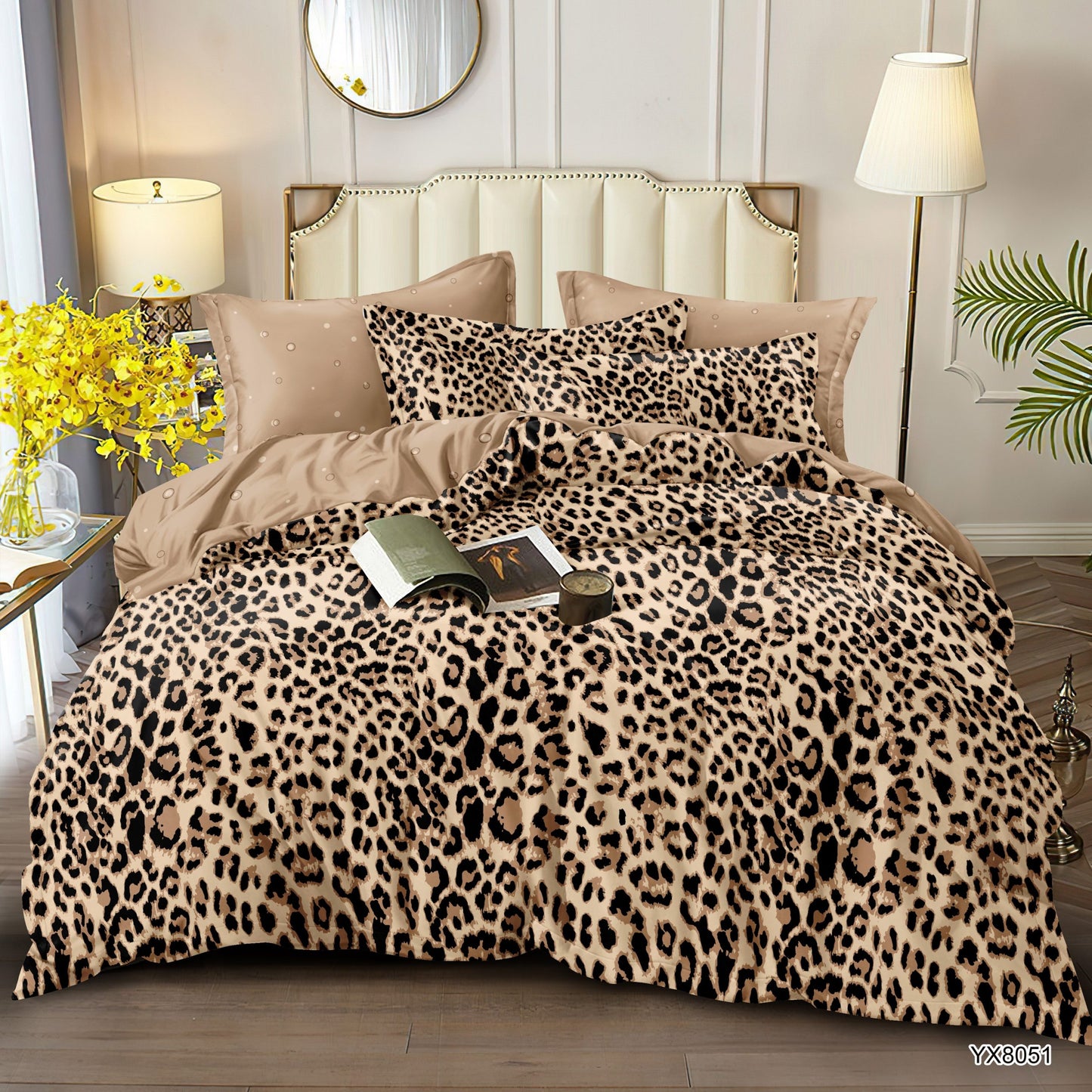Lenjerie Finet 4 Piese 1 Persoana, Animal Print-P11352