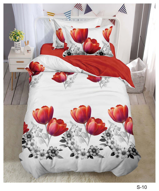 Lenjerie Finet 4 Piese 1 Persoana, cu Elastic, Lalele-V10510