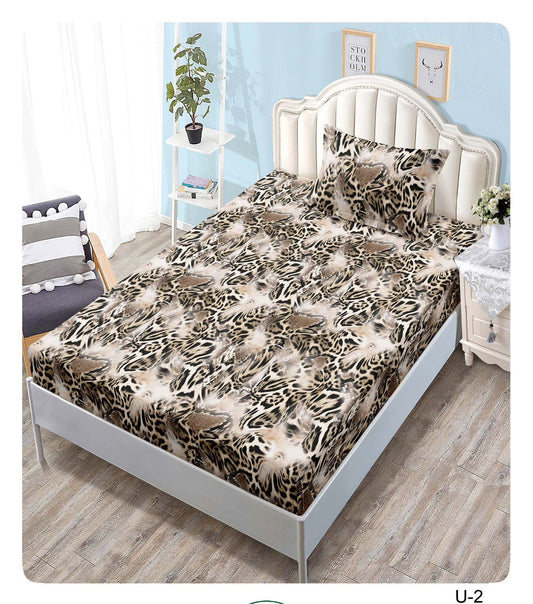 Husa de Pat cu Elastic, Finet, Pat 1 Persoana, Animal Print-V10492