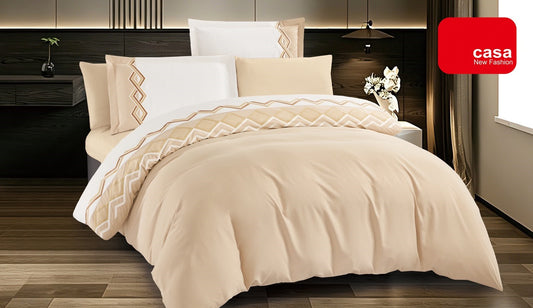 Lenjerie Luxury din Bumbac Finetat Superior, cu Broderie, 4 Piese-R11182