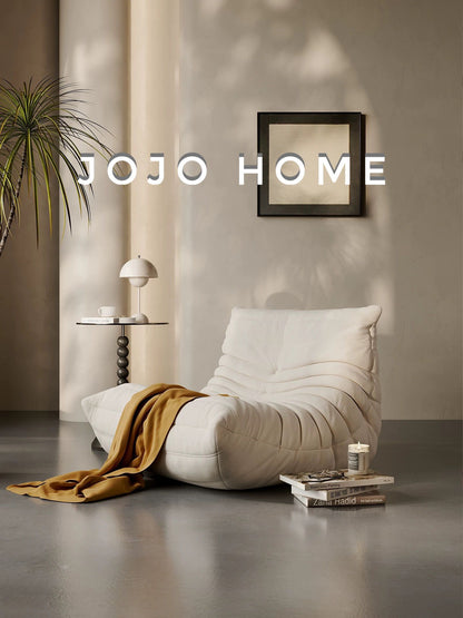 Fotoliu Premium Belluno, cu Susținere Ergonomică, Catifea, Crem