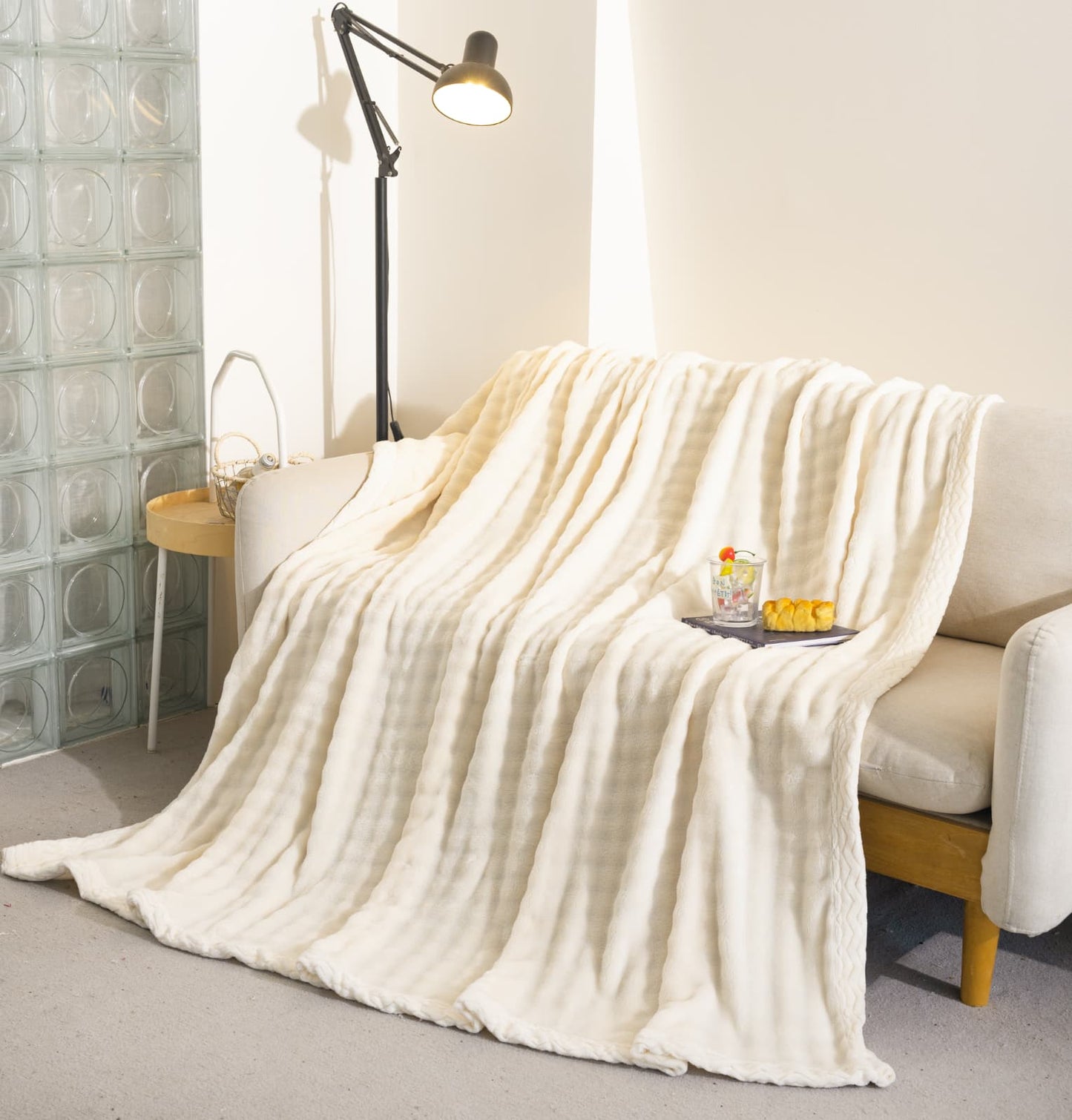 Patura Pufoasa Cocolino Premium, 200x230cm, Crem-A7752