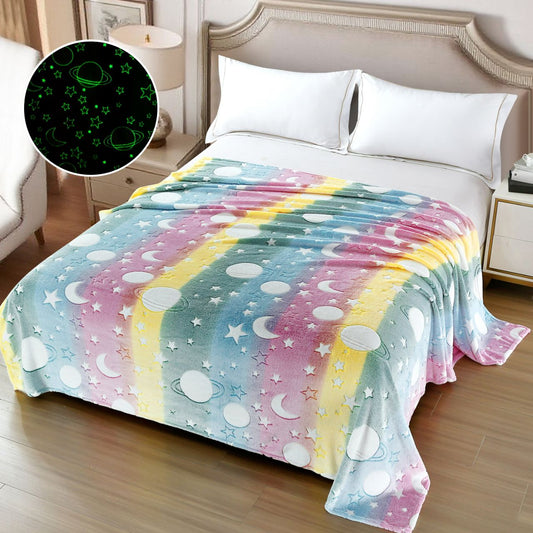 Patura Cocolino Fosforescenta, 200x230cm, Planete/Luna/Stele-H9157