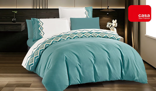 Lenjerie Luxury din Bumbac Finetat Superior, cu Broderie, 4 Piese-R11183