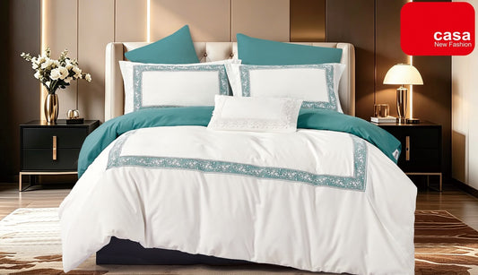 Lenjerie Luxury din Bumbac Finetat Superior, cu Broderie, 4 Piese-R11185