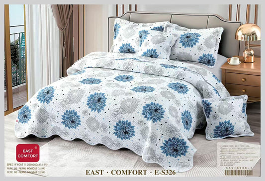Cuvertura de Pat, 5 piese, Flori-D4393