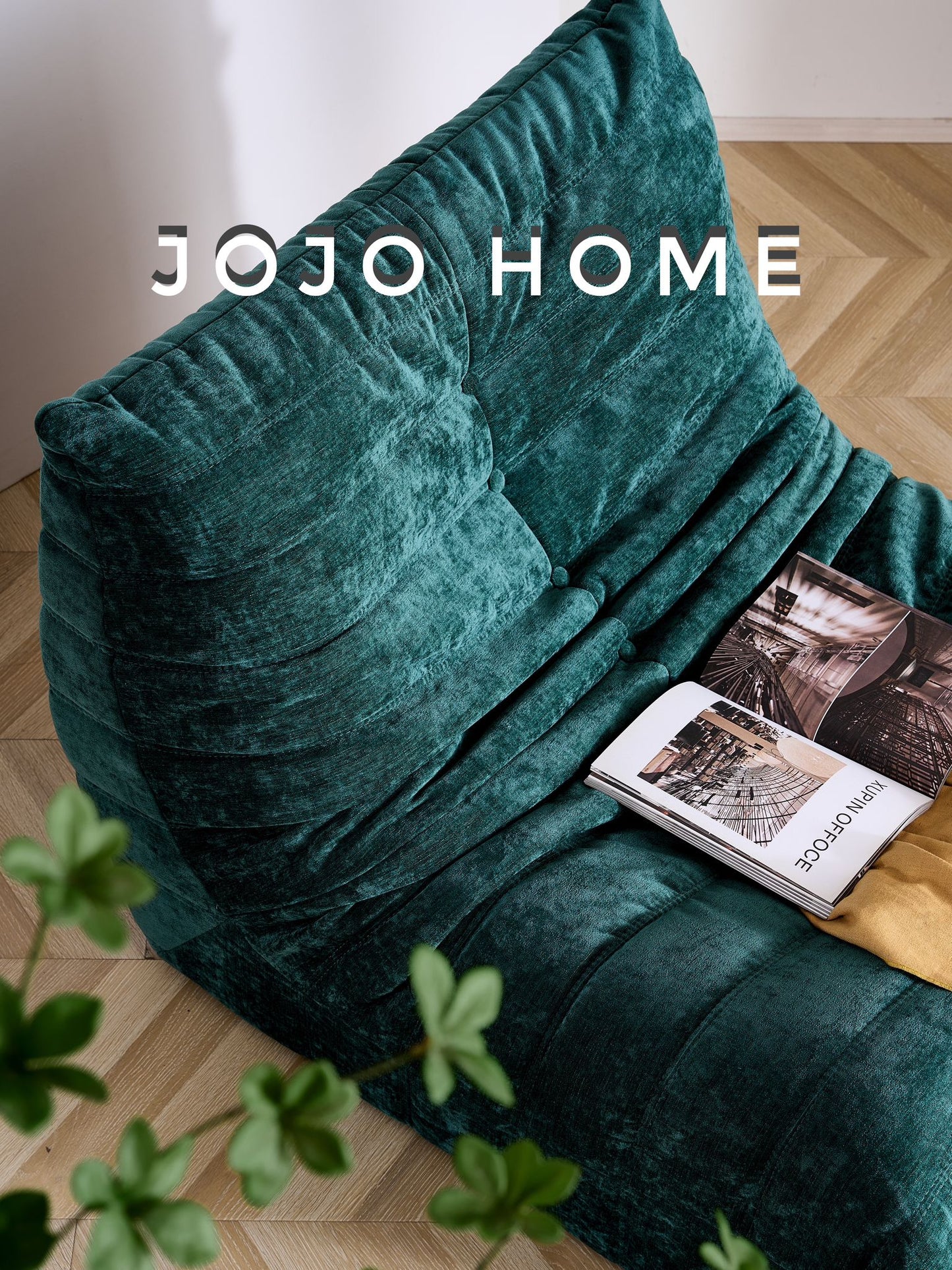 Fotoliu Premium Belluno, cu Susținere Ergonomică, Catifea, Verde