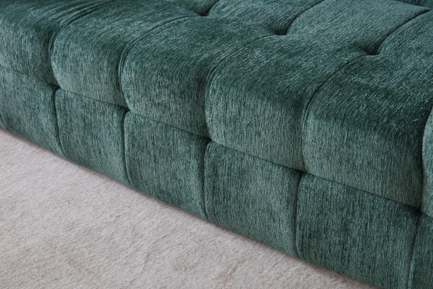 Canapea Premium Astra, cu Susținere Ergonomică HD Foam, Catifea, Verde-C10004