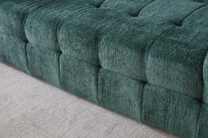 Canapea Premium Astra, cu Susținere Ergonomică HD Foam, Catifea, Verde-C10004