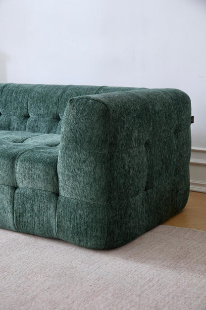 Canapea Premium Astra, cu Susținere Ergonomică HD Foam, Catifea, Verde-C10004