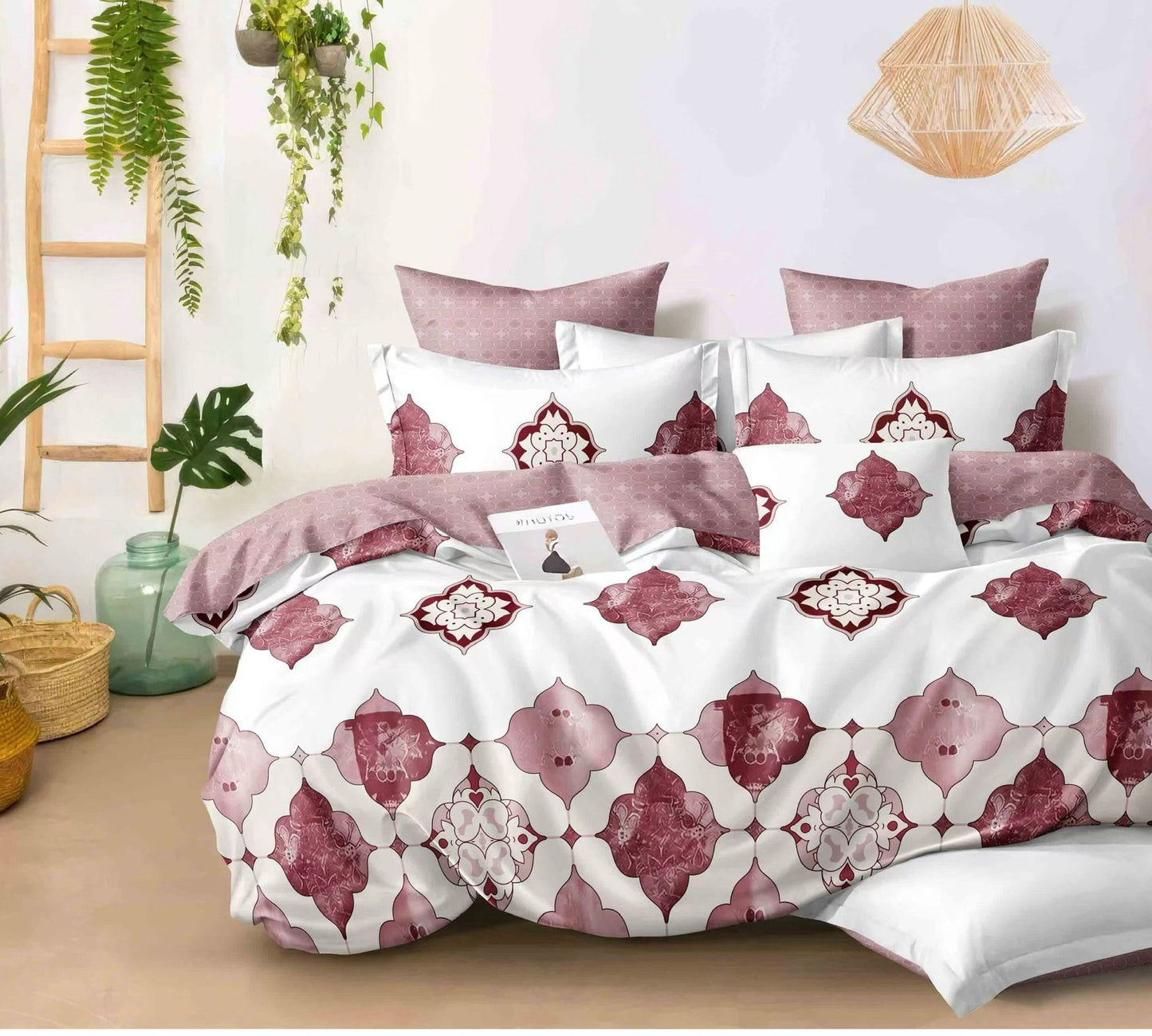 Lenjerie Pat Dublu din Finet, 6 Piese, Oriental-D8587