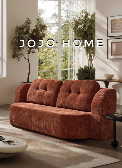 Canapea Premium Venezia, cu Susținere Ergonomică HD Foam, Catifea, Caramiziu-C9468