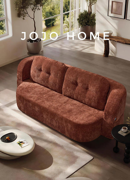 Canapea Premium Venezia, cu Susținere Ergonomică HD Foam, Catifea, Caramiziu-C9468