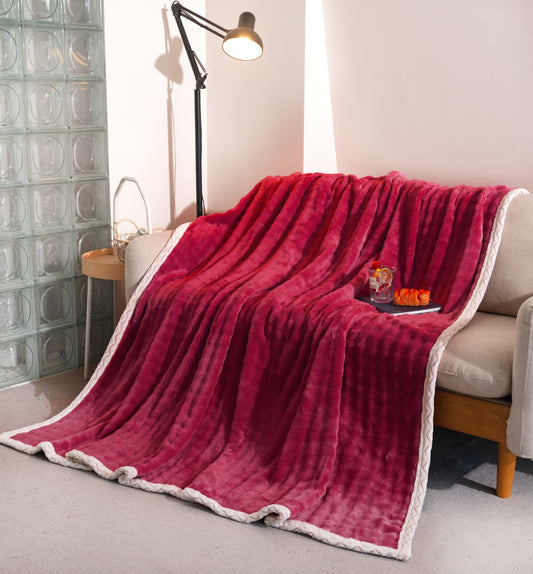 Patura Pufoasa Cocolino Premium, 200x230cm, Burgundy-A7756