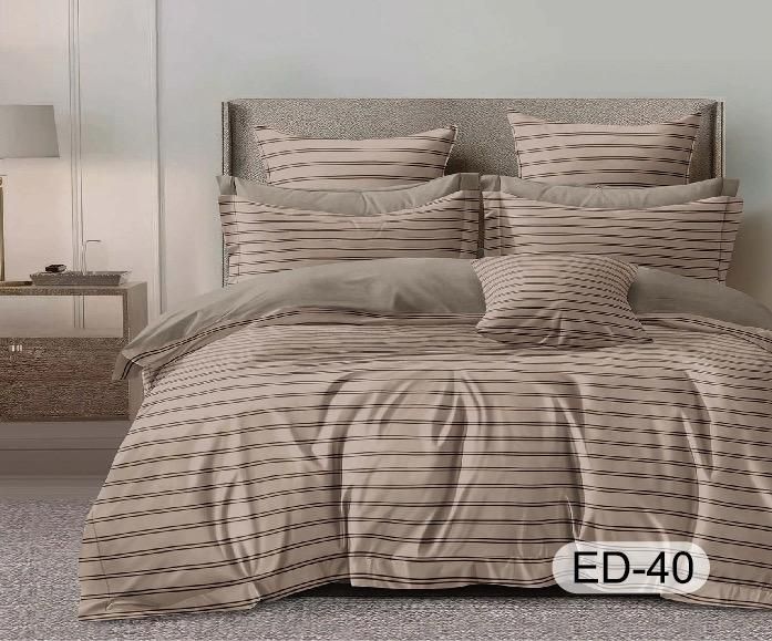 Lenjerie Bumbac Fin Superior, 7 Piese, cu 2 Cearceafuri de Pat-D10119