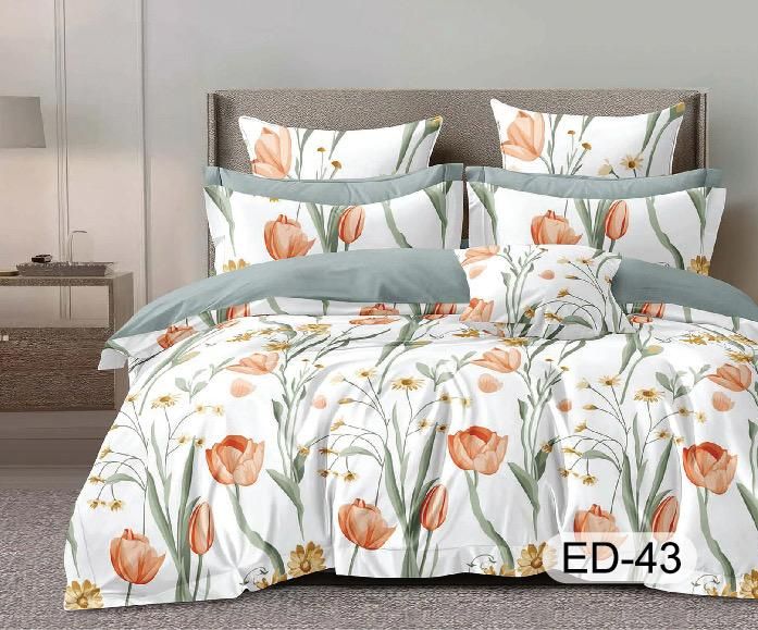 Lenjerie Bumbac Fin Superior, 7 Piese, cu 2 Cearceafuri de Pat-D10121