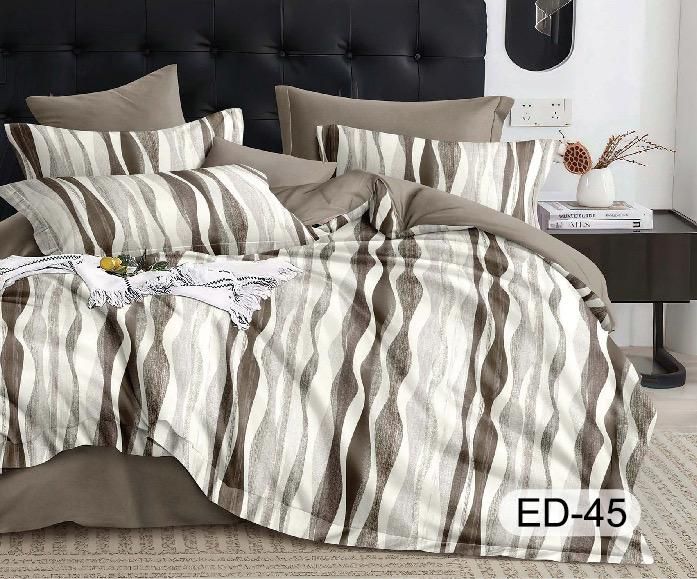 Lenjerie Bumbac Fin Superior, 7 Piese, cu 2 Cearceafuri de Pat-D10123