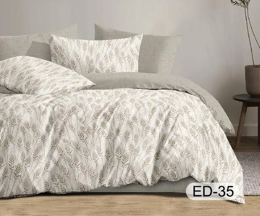 Lenjerie Bumbac Fin Superior, 7 Piese, cu 2 Cearceafuri de Pat-D10116