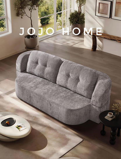 Canapea Premium Venezia, cu Susținere Ergonomică HD Foam, Catifea, Gri-C9469