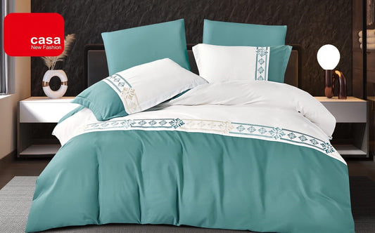 Lenjerie Luxury din Bumbac Finetat Superior, cu Broderie, 4 Piese-R11186