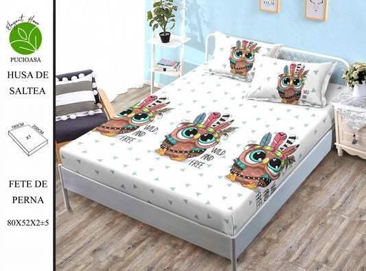 Husa de Pat cu Elastic, Din Finet, 180x200cm+2 fete de Perna-H8318