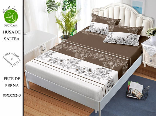 Husa de Pat cu Elastic, Din Finet, 180x200cm+2 fete de Perna-H8335