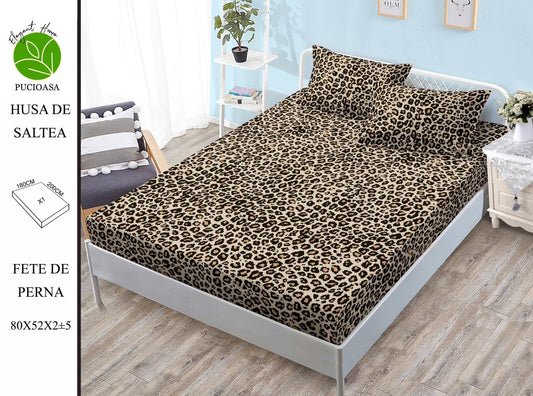 Husa de Pat cu Elastic, Din Finet, 180x200cm+2 fete de Perna-H8347