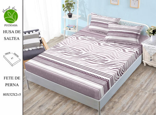 Husa de Pat cu Elastic, Din Finet, 180x200cm+2 fete de Perna-H8341