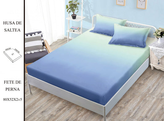 Husa de Pat cu Elastic, Din Finet, 180x200cm+2 fete de Perna-H8366