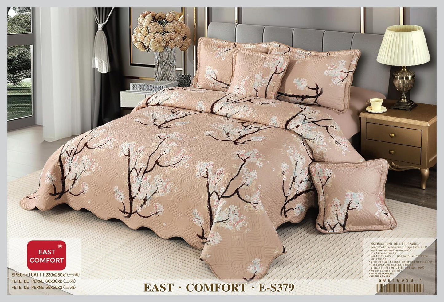 Cuvertura de Pat, 5 piese, din Bumbac Finetat-D5413
