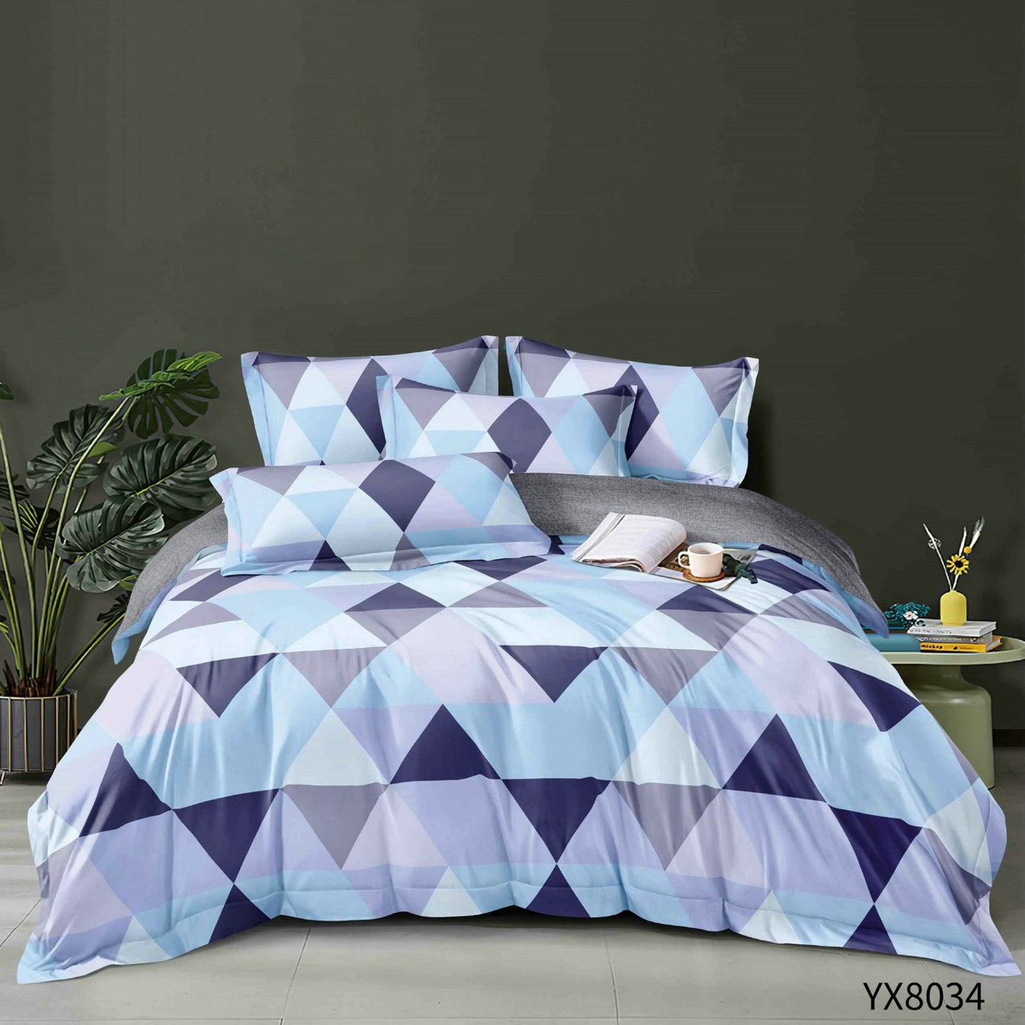 Lenjerie Finet 4 Piese 1 Persoana, cu Elastic, Triunghiuri-P8477