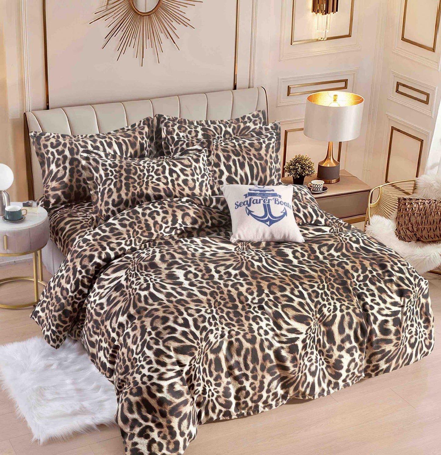 Lenjerie Finet 4 Piese 1 Persoana, Animal Print-C7649