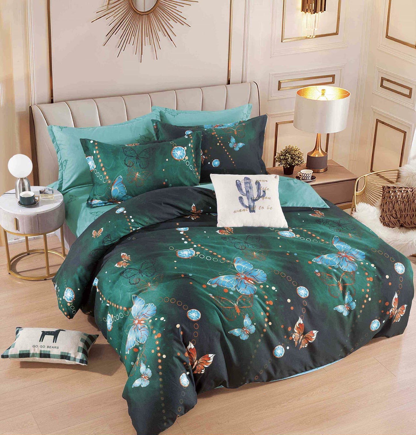 Lenjerie Finet 4 Piese 1 Persoana, Fluturi-C7645