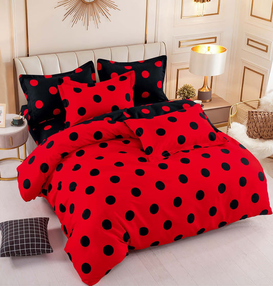 Lenjerie Finet 6 Piese, Rosu/Buline-C5230