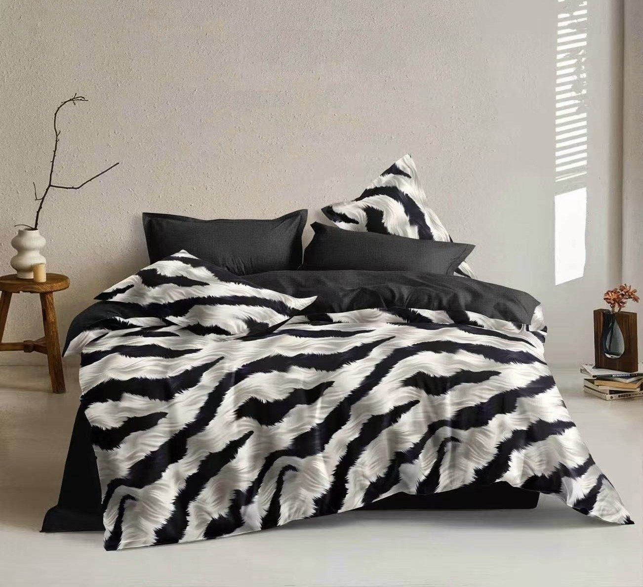 Lenjerie Pat Dublu din Finet, 6 Piese-D4896