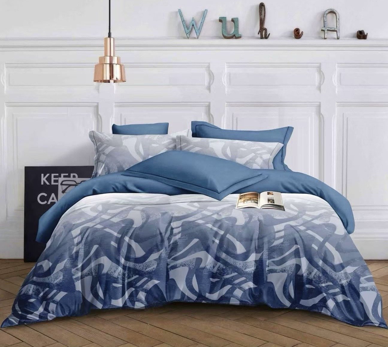 Lenjerie Pat Dublu din Finet, 6 Piese-D4897