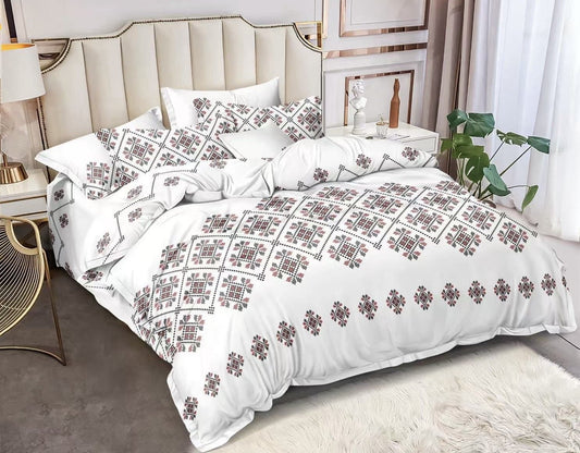 Lenjerie Pat Dublu din Finet, 6 Piese, Traditional-D4901