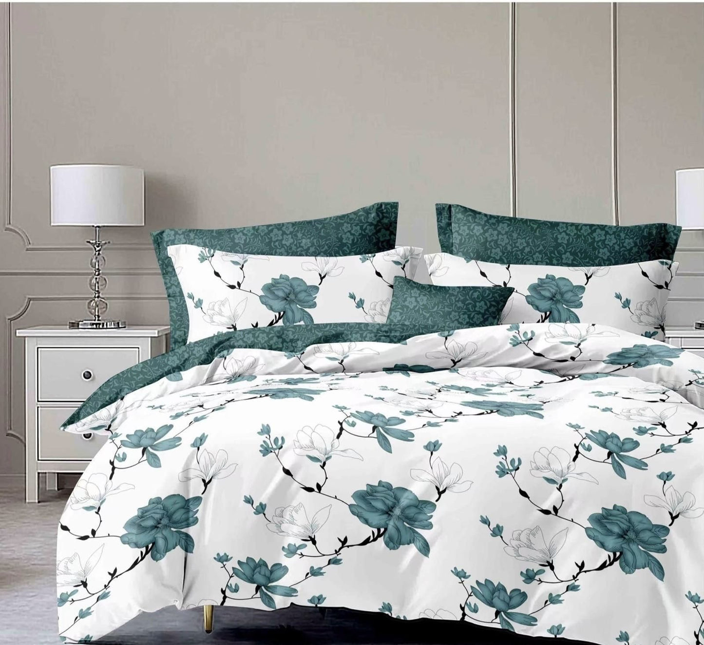 Lenjerie Pat Dublu din Finet, 6 Piese-D4906