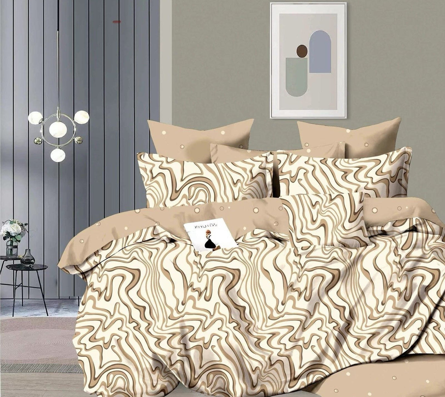 Lenjerie Pat Dublu din Finet, 6 Piese-D4910