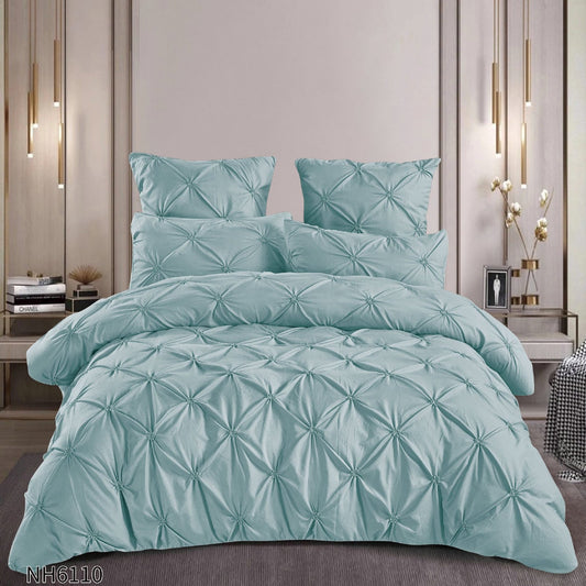 Lenjerie Finet Premium 6 Piese, cu Elastic si Pliuri Brodate, Bleu-P8052