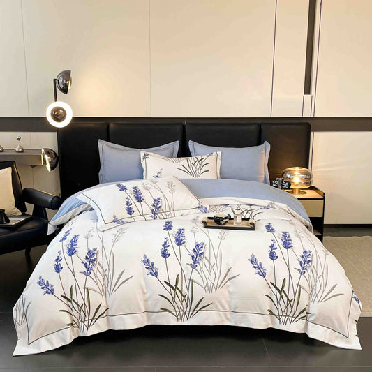 Lenjerie Premium Luxury din Finet, 6 Piese, cu Elastic, Lavanda-C7503