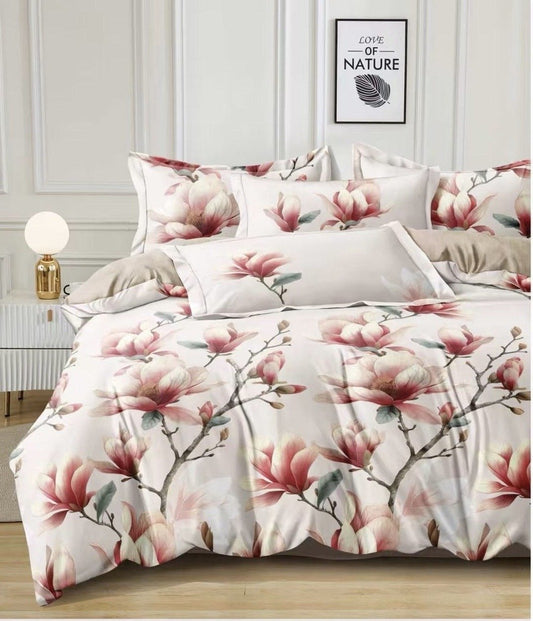 Lenjerie Pat Dublu din Finet, 6 Piese, Magnolie-D7572