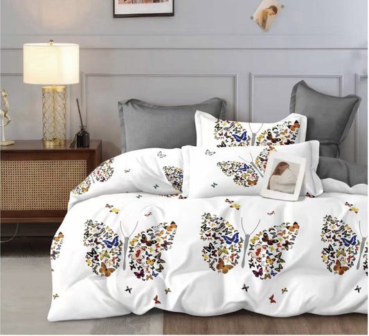 Lenjerie Pat Dublu din Finet, 6 Piese, Fluturasi-D7576