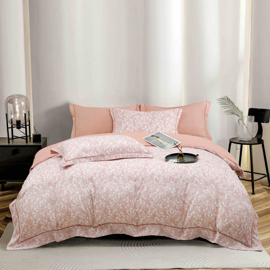 Lenjerie Premium Luxury din Finet, 6 Piese, cu Elastic, Roz/Floricele-C7509