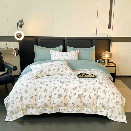 Lenjerie Premium Luxury din Finet, 6 Piese, cu Elastic, Floricele-C7505