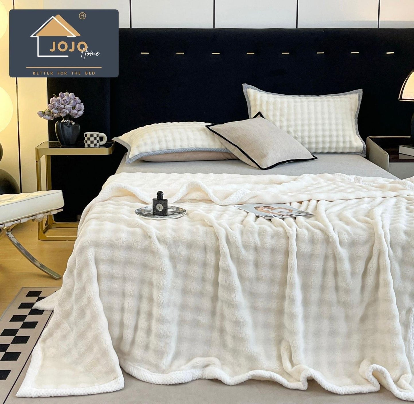 Patura Pufoasa Cocolino Premium, 200x230cm, Alb-C7140