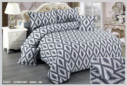 Lenjerie Pat Dublu din Finet Fin Creponat, 6 Piese, Art Style-D10583