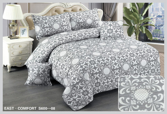 Lenjerie Pat Dublu din Finet Fin Creponat, 6 Piese, Mandala-D10585
